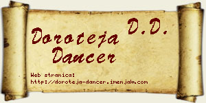 Doroteja Dancer vizit kartica